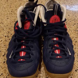 OG NIKE AIR FOAMPOSITE PRO BLUE NAVY VOID UNIVERSITY RED CJ0325-400 SZ 9.5 RARE